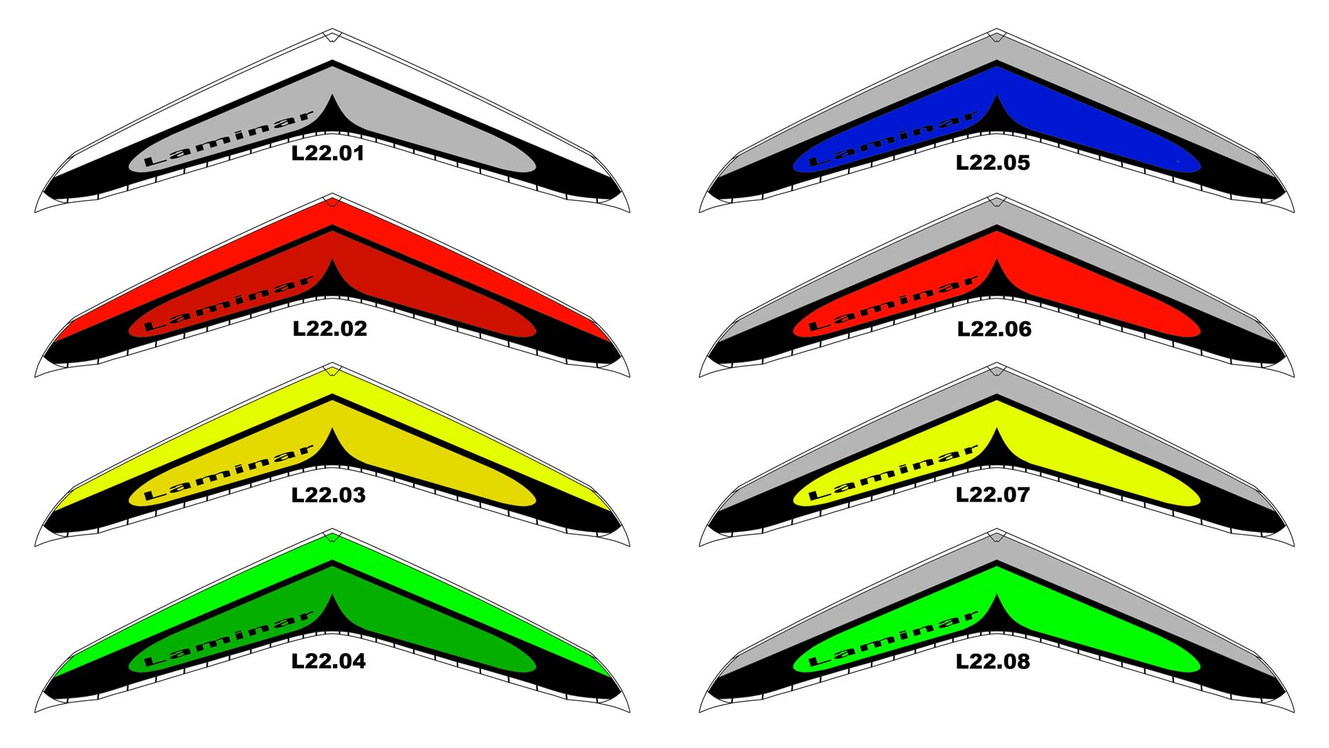 Laminar sail colours